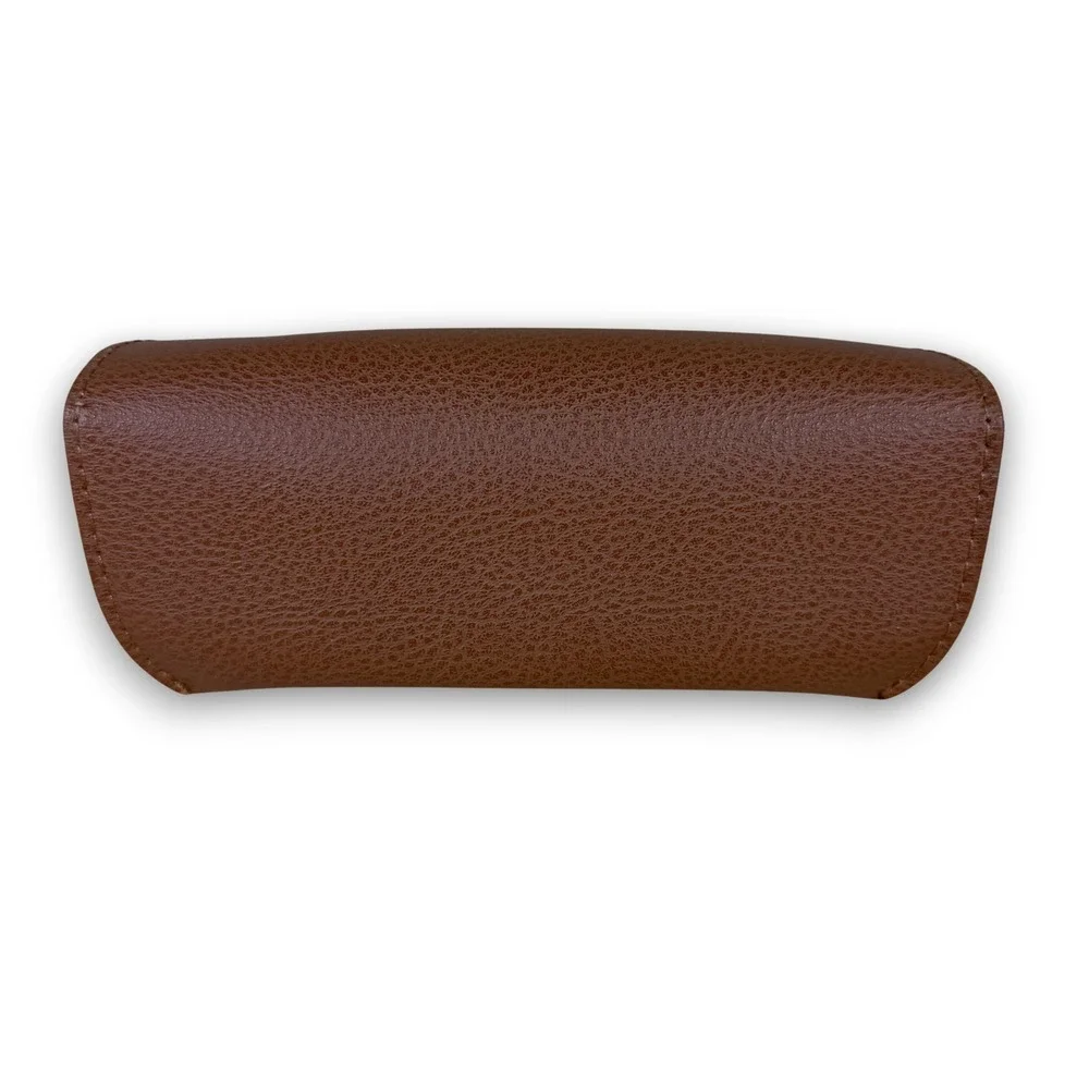 Vintage Ray Ban Brown Faux Leather Snap Button Sunglass‎ Case Eyeglass Holder